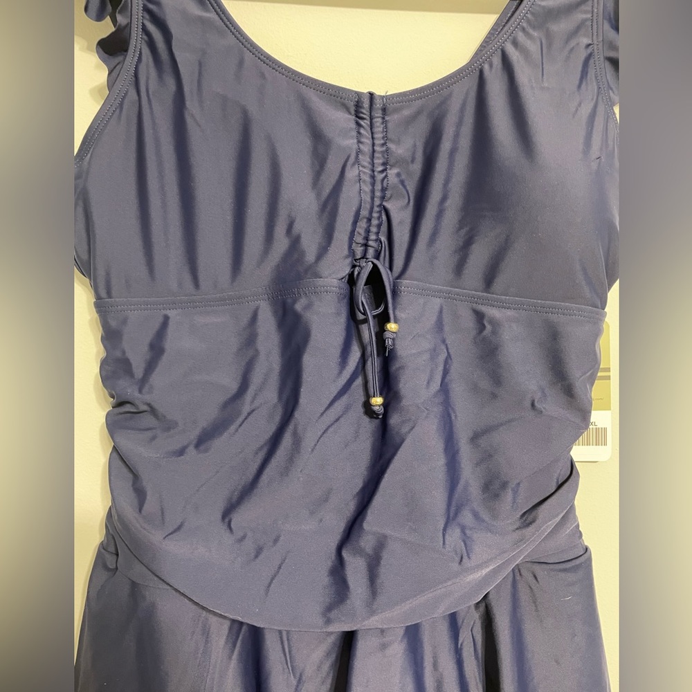 Dark blue and one piece bikini 👙 size XL - Picture 3 of 6
